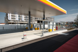 Tankstellendach & Schutzwände Shell Oftringen
